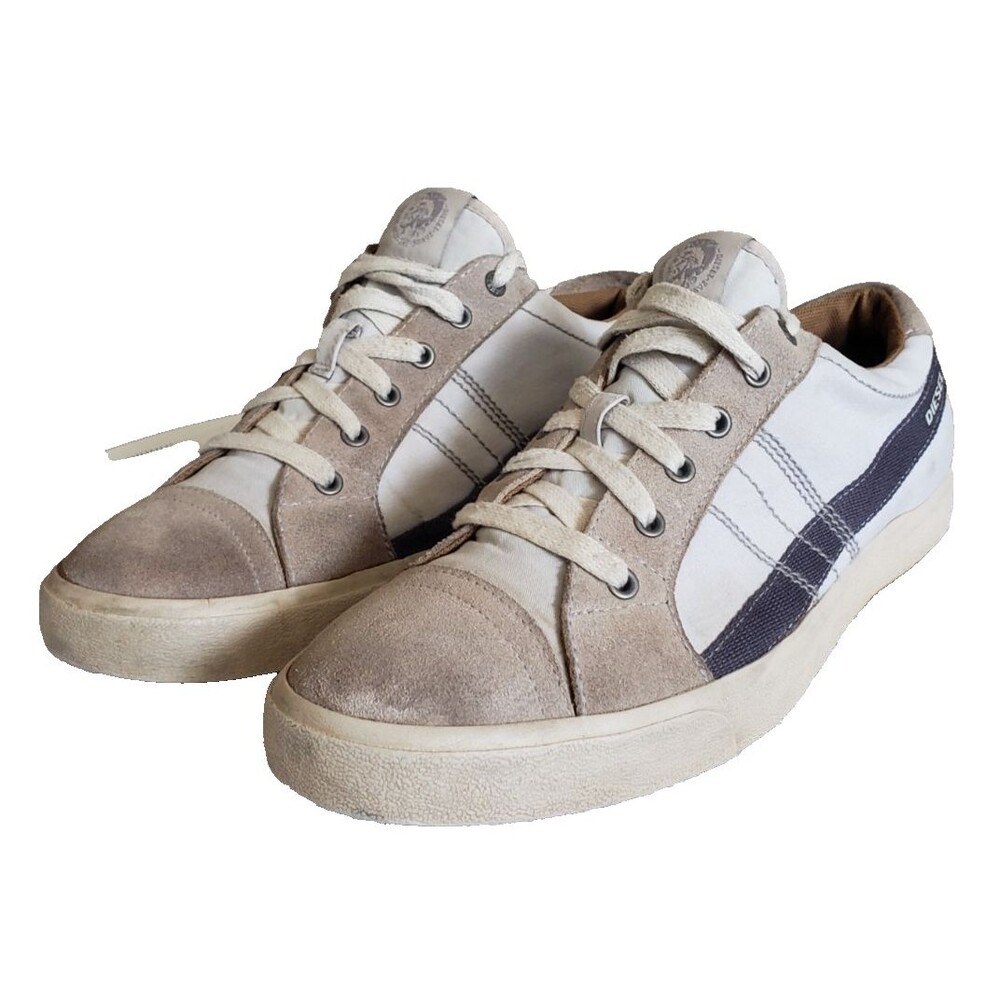 Diesel D-String Low Suede Sneakers Grey Men's Size 9 EUR Size 42